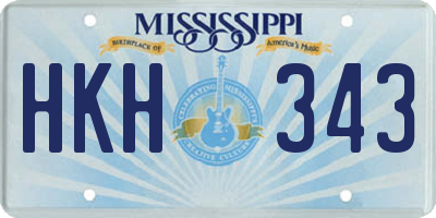 MS license plate HKH343