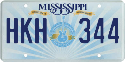 MS license plate HKH344