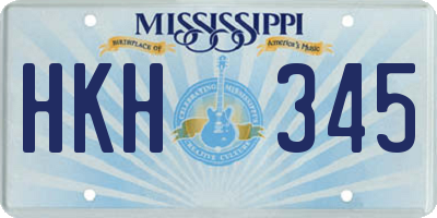 MS license plate HKH345