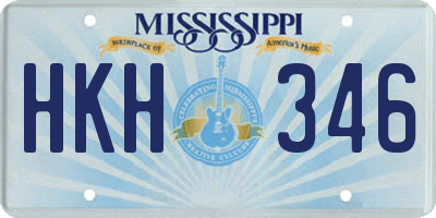 MS license plate HKH346