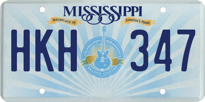 MS license plate HKH347