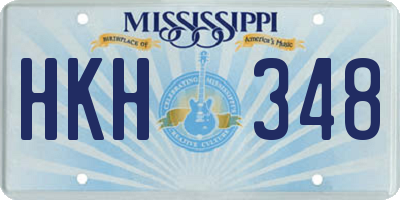 MS license plate HKH348
