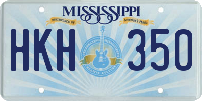 MS license plate HKH350