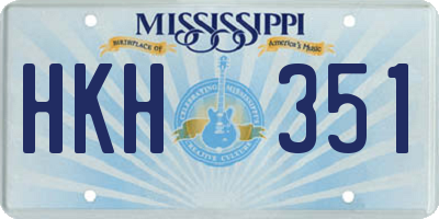 MS license plate HKH351