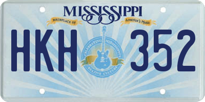 MS license plate HKH352