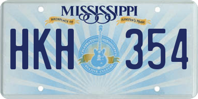 MS license plate HKH354