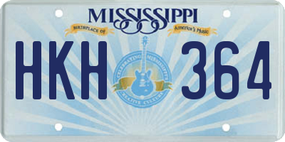 MS license plate HKH364