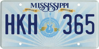 MS license plate HKH365