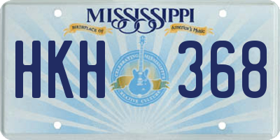 MS license plate HKH368