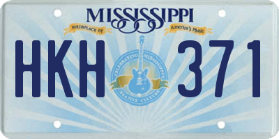 MS license plate HKH371