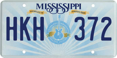MS license plate HKH372