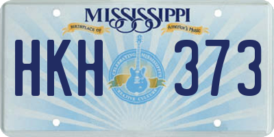 MS license plate HKH373