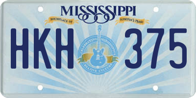 MS license plate HKH375