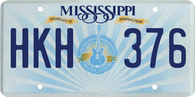 MS license plate HKH376