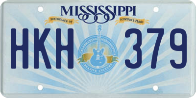 MS license plate HKH379