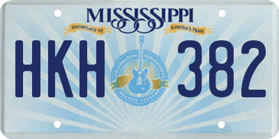 MS license plate HKH382