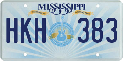 MS license plate HKH383