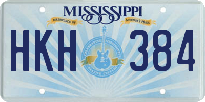 MS license plate HKH384