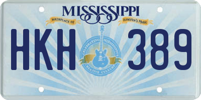 MS license plate HKH389