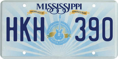 MS license plate HKH390