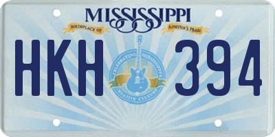 MS license plate HKH394