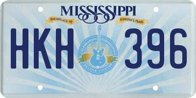 MS license plate HKH396
