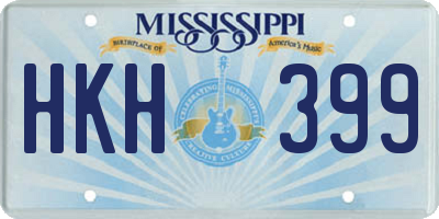MS license plate HKH399