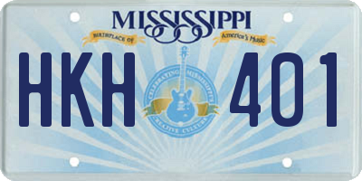 MS license plate HKH401