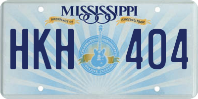MS license plate HKH404