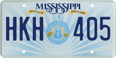 MS license plate HKH405