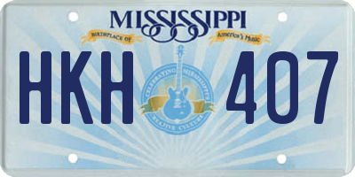 MS license plate HKH407