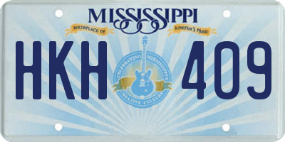 MS license plate HKH409