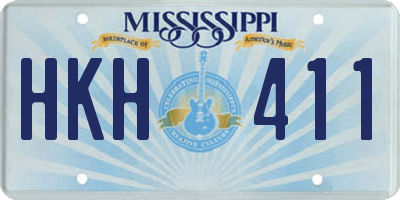 MS license plate HKH411