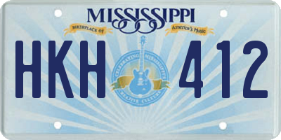 MS license plate HKH412