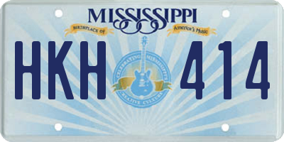 MS license plate HKH414