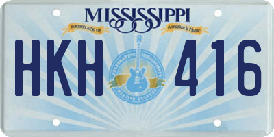 MS license plate HKH416
