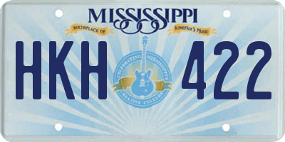 MS license plate HKH422