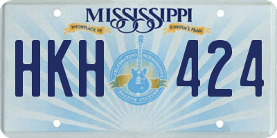 MS license plate HKH424
