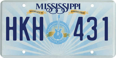 MS license plate HKH431