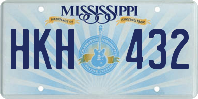 MS license plate HKH432