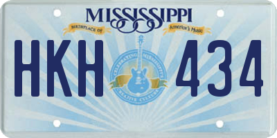 MS license plate HKH434