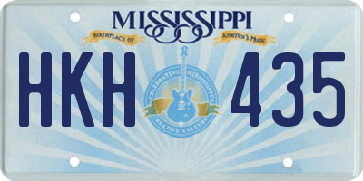 MS license plate HKH435