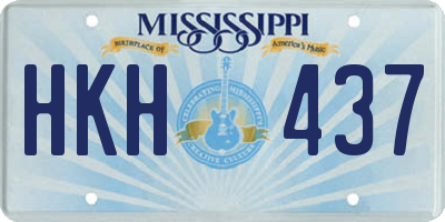 MS license plate HKH437