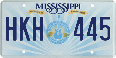 MS license plate HKH445