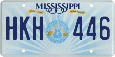 MS license plate HKH446