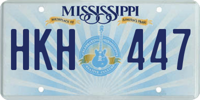 MS license plate HKH447
