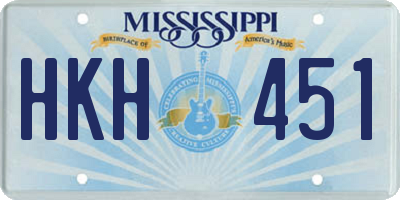 MS license plate HKH451