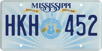 MS license plate HKH452