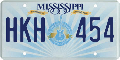 MS license plate HKH454