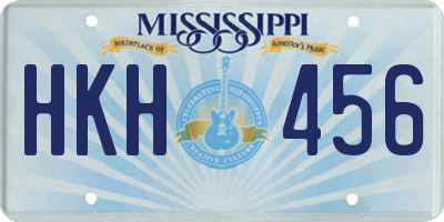 MS license plate HKH456